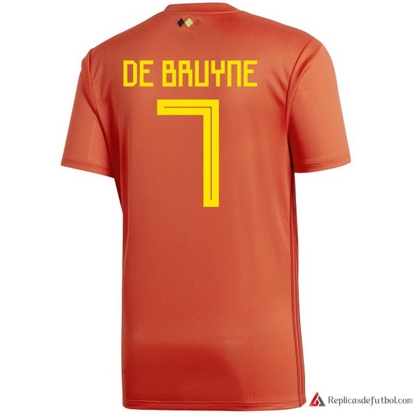 Camiseta Seleccion Belgica Primera equipación De Bruyne 2018 Rojo